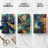 Feuille De Papier Cadeau Fils lumineux : conception 3D de tissage léger