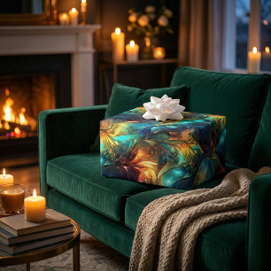 Feuille De Papier Cadeau Fils lumineux : conception 3D de tissage léger