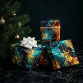 Feuille De Papier Cadeau Fils lumineux : conception 3D de tissage léger