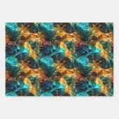 Feuille De Papier Cadeau Fils lumineux : conception 3D de tissage léger (Devant 3)