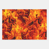 Feuille De Papier Cadeau Fire and Flame Pattern (Devant 2)