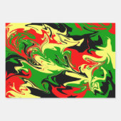 Feuille De Papier Cadeau Fissures afrocentriques (Devant)