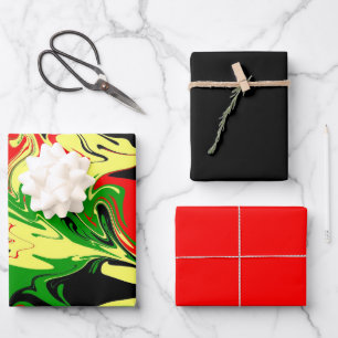 Feuille De Papier Cadeau Fissures afrocentriques