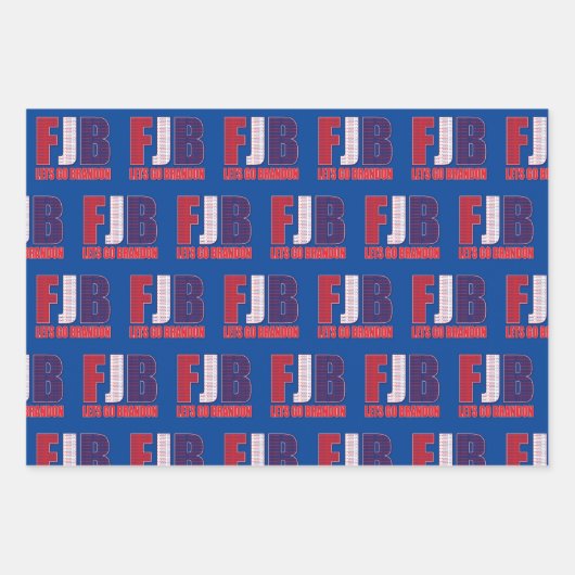 Feuille De Papier Cadeau FJB - Lets Go Brandon (Devant)