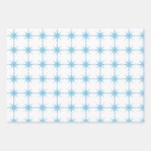 Feuille De Papier Cadeau Flacon de neige bleu d'hiver (Devant 3)