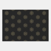 Feuille De Papier Cadeau Flacon de neige rouge vert foncé noir (Devant 3)