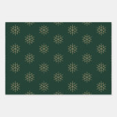 Feuille De Papier Cadeau Flacon de neige rouge vert foncé noir (Devant 2)