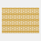 Feuille De Papier Cadeau Flacons de neige en bronze de Noël ocher moutarde (Devant 2)