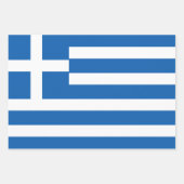 Feuille De Papier Cadeau Flag de Greece (Devant 3)