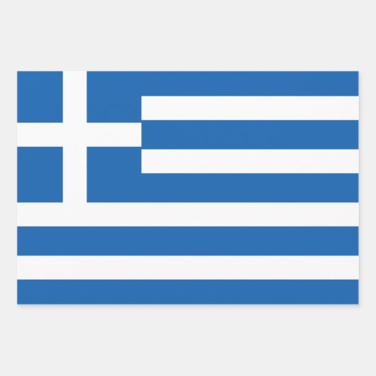 Feuille De Papier Cadeau Flag de Greece (Devant)