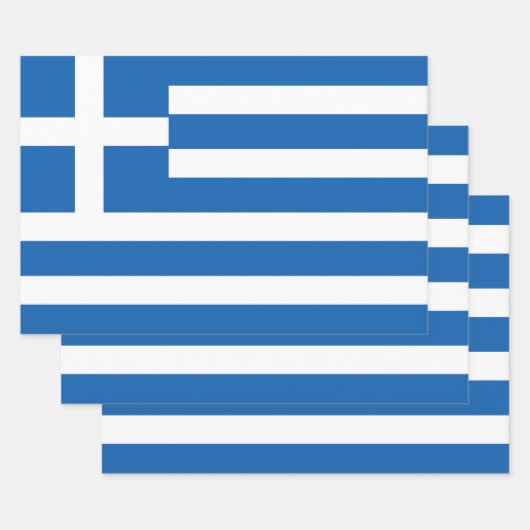 Feuille De Papier Cadeau Flag de Greece (Lot)