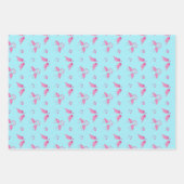 Feuille De Papier Cadeau Flamant rose rose Inséparables Motif Saint Valenti (Devant 3)