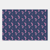 Feuille De Papier Cadeau Flamant rose rose Inséparables Motif Saint Valenti (Devant 2)