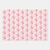 Feuille De Papier Cadeau Flamant rose rose Noël vacances Whimsical (Devant 2)