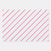 Feuille De Papier Cadeau Flamant rose rose Tropical Motif rayé (Devant 2)