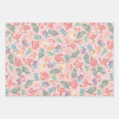 Feuille De Papier Cadeau Flamants roses (Devant 3)