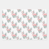 Feuille De Papier Cadeau Flamants roses (Devant 2)