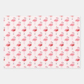 Feuille De Papier Cadeau Flamants roses Père Noël Pink Flamingo Motif Noël (Devant 2)
