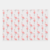 Feuille De Papier Cadeau Flamants roses roses (Devant 3)