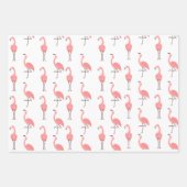 Feuille De Papier Cadeau Flamants roses roses (Devant)
