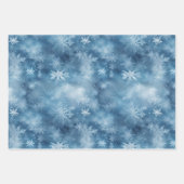 Feuille De Papier Cadeau Flambeaux blancs d'hiver Noël (Devant)