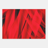 Feuille De Papier Cadeau Flamme exotique Rouge tendance Résumé Conception (Devant 3)