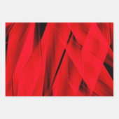 Feuille De Papier Cadeau Flamme exotique Rouge tendance Résumé Conception (Devant 2)