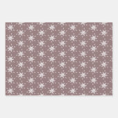 Feuille De Papier Cadeau Flammes de neige géométriques Motif de Noël (Devant 3)