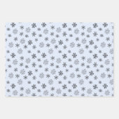 Feuille De Papier Cadeau Flammes de neige noires modernes Bleu rose Blanc N (Devant 3)