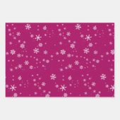 Feuille De Papier Cadeau Flammes de Noël Rustiques Beige violet (Devant)
