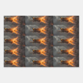 Feuille De Papier Cadeau Flammes du ciel : l'odeur d'un Spitfire (Devant)
