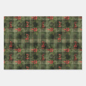 Feuille De Papier Cadeau Flannel Plaid cadeau de vacances hiver (Devant 3)