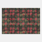 Feuille De Papier Cadeau Flannel Plaid cadeau de vacances hiver (Devant 2)