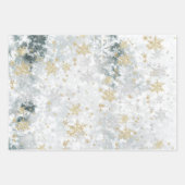 Feuille De Papier Cadeau Fléaux de neige en argent rose vif Froid Lake Ice (Devant 3)