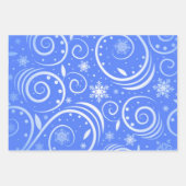 Feuille De Papier Cadeau Flèche arctique bleue et blanche (Devant 3)
