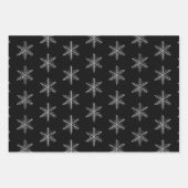 Feuille De Papier Cadeau Flèche De Neige Noire Et Blanc (Devant)