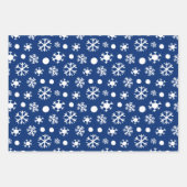 Feuille De Papier Cadeau Flèches blanches modernes Noël bleu et noir (Devant)