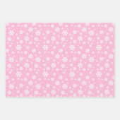 Feuille De Papier Cadeau Flèches blanches sur vert, bleu et rose (Devant 3)