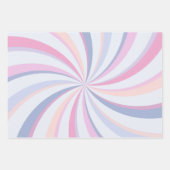 Feuille De Papier Cadeau Flèches bleu rose pêche (Devant 3)