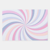 Feuille De Papier Cadeau Flèches bleu rose pêche (Devant)