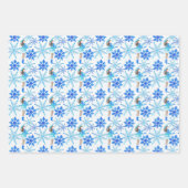 Feuille De Papier Cadeau Flèches bleues Aquarelles (Devant)