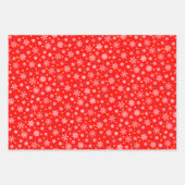 Feuille De Papier Cadeau Flèches de neige diverses formes classiques rouge  (Devant)