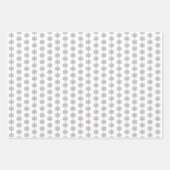 Feuille De Papier Cadeau Flèches de neige en argent (Devant)