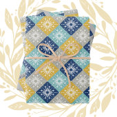 Feuille De Papier Cadeau Flèches de Noël bleues