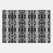 Feuille De Papier Cadeau Flèches de peinture noir + blanc (Devant 3)