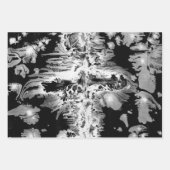 Feuille De Papier Cadeau Flèches de peinture noir + blanc (Devant)