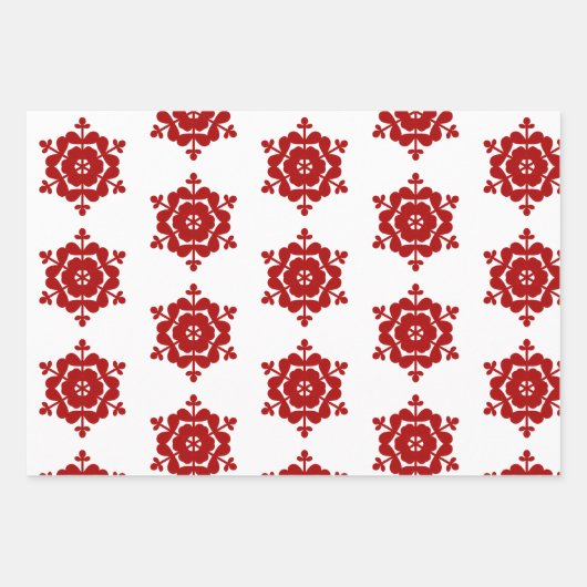 Feuille De Papier Cadeau Flèches rouges vertes blanches (Devant)