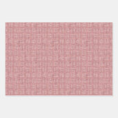 Feuille De Papier Cadeau Flèches sur lin rose (Devant)
