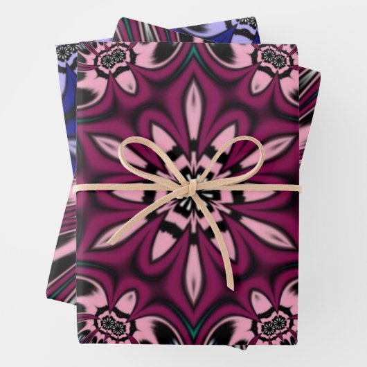 Feuille De Papier Cadeau fleur (En situation)