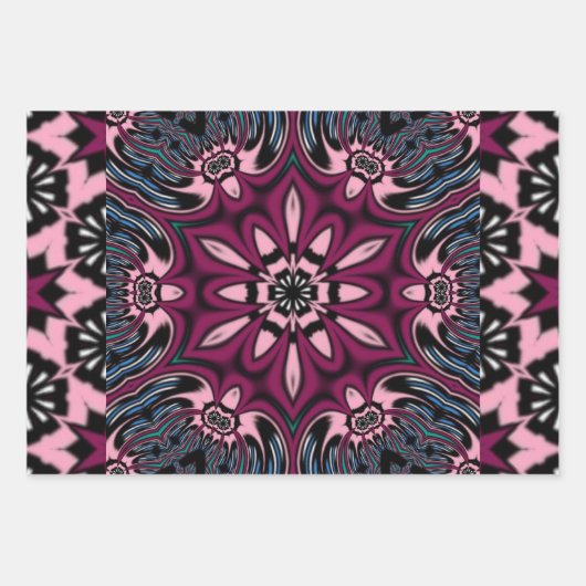 Feuille De Papier Cadeau fleur (Devant)